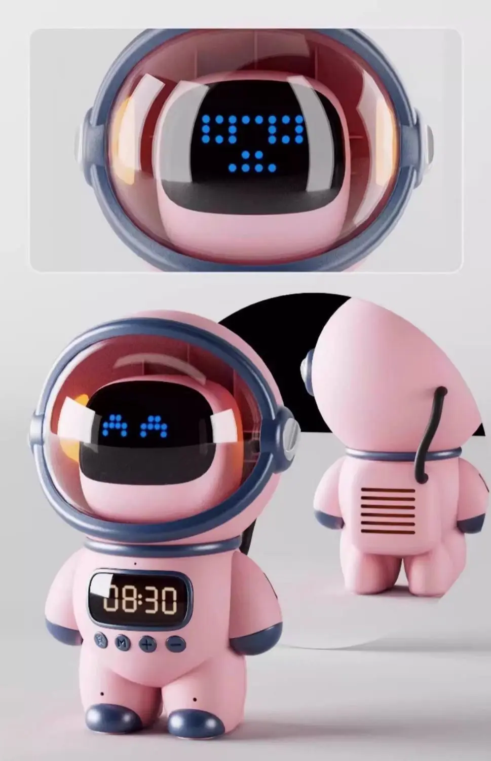 Smart Voice Robot Speaker with Alarm Clock and Night Light Smart Voice Robot Speaker with Alarm Clock and Night Light - Image 6