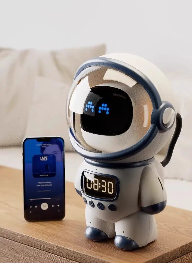 Smart Voice Robot Speaker with Alarm Clock and Night Light Smart Voice Robot Speaker with Alarm Clock and Night Light - Image 9