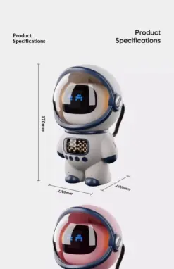 Alternative view of Smart Voice Robot Speaker with Alarm Clock and Night Light