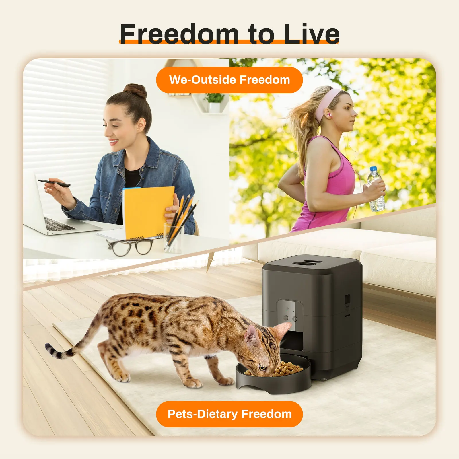 2L Smart Automatic Pet Feeder with Timer and LCD Display 2L Smart Automatic Pet Feeder with Timer and LCD Display - Image 2