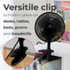 Mini Black Clip-On Desk Fan
