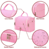 Hanging Toiletry Travel Bag - Pink Hanging Toiletry Travel Bag - Pink - Image 7
