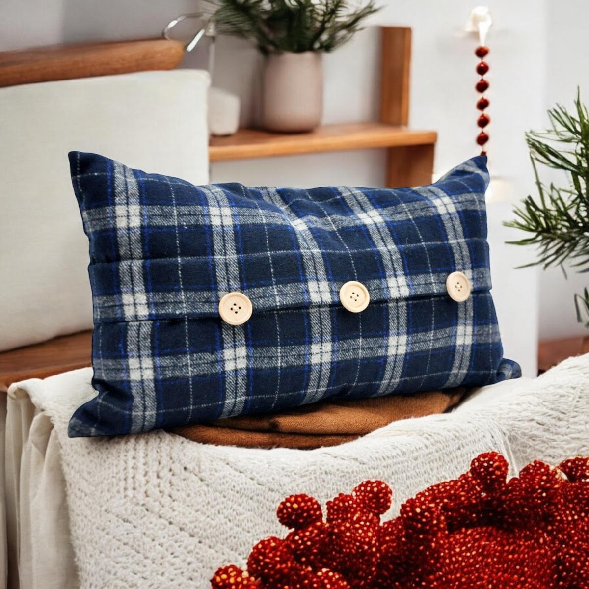 30 X 50CM BLUE VELVET CUSHION COVER ONLY 30 X 50CM BLUE VELVET CUSHION COVER ONLY - Image 2