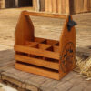 WOODEN 6 BOTTLE HOLDER WITH METAL OPENER - Image 2