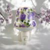 8 INCH FLORAL LED NIGHTLIGHT PURPLE FLOWERS