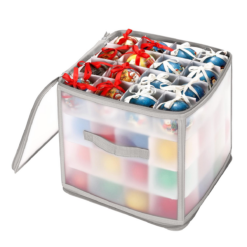 Alternative view of Grey Christmas 64 Piece Bauble Decoration Box