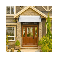 120 x 80cm Door & Window Rain Cover Eaves Canopy - White & Black