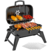 Outsunny Folding Charcoal Barbecue Grill, Portable BBQ for Camping - Image 2