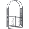 Metal Garden Arch with Double Gate for Climbing Plants