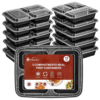 VINSANI 10pk 3 COMPARTMENTS MEAL PREP CONTAINERS 1010425 VINSANI 10pk 3 COMPARTMENTS MEAL PREP CONTAINERS 1010425