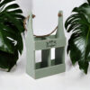 39cm Rustic Green 2 Bottle Wine Holder - Image 2