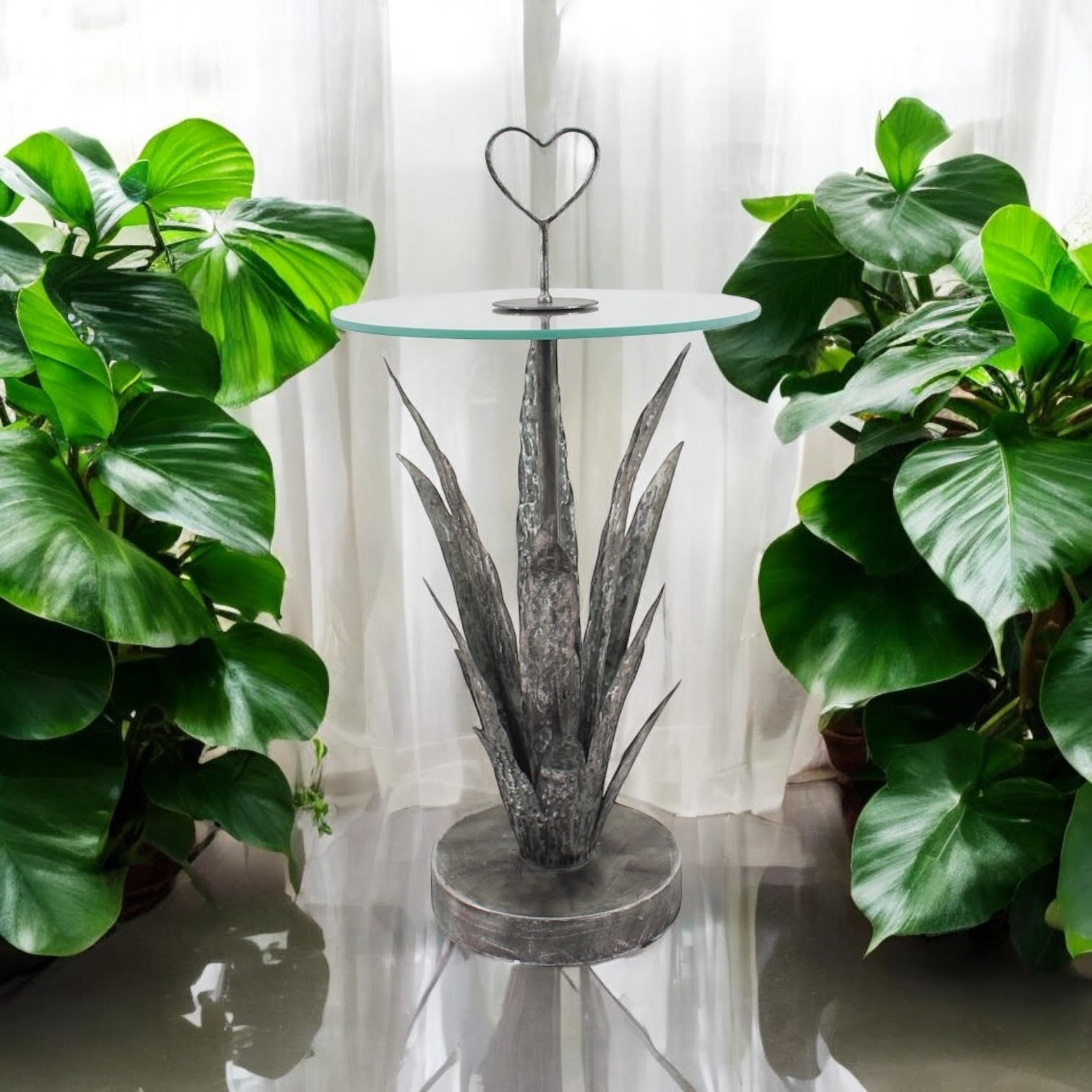 79CM METAL TABLE leaf design 79CM METAL TABLE leaf design - Image 4