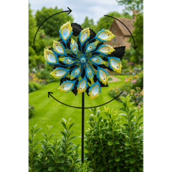 Alternative view of Peacock Wind Spinner