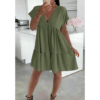 Italian V Neck Smock Dress - Elegant Everyday Style Italian V Neck Smock Dress - Elegant Everyday Style - Image 7