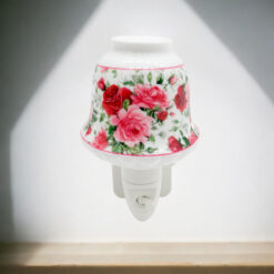 Alternative view of 8 Inch Floral LED Nightlight – Red and Pink Traditional Design
