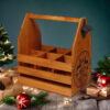 WOODEN 6 BOTTLE HOLDER WITH METAL OPENER - Image 6