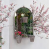80CM WALL MIRROR WITH TRIPLE PLANTER 80CM WALL MIRROR WITH TRIPLE PLANTER - Image 2