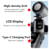 Portable USB Rechargeable Mini Turbo Cooling Fan with LED Display – Dark Grey