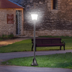 Alternative view of Solar Powered Lamp Post, IP44, 18Lx18Wx160H cm-Black