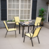 Set of 4 Garden Dining Chair Set Outdoor w/ High Back Armrest Beige Outsunny Set of 4 Garden Dining Chair Set Outdoor w/ High Back Armrest Beige Outsunny - Image 2