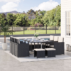 Rattan Dining Set, 11 PC-Black - Image 2