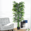 Artificial Bamboo Tree Plant, 1.8 m-Green Bamboo/ Black Pot - Image 2