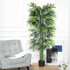 Alternative view of Artificial Bamboo Tree Plant, 1.8 m-Green Bamboo/ Black Pot
