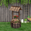 Wishing Well Planter Bucket, 60Lx55Wx 114H cm-Brown Wishing Well Planter Bucket, 60Lx55Wx 114H cm-Brown - Image 2