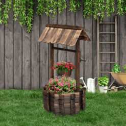 Alternative view of Wishing Well Planter Bucket, 60Lx55Wx 114H cm-Brown
