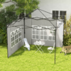Outsunny Gazebo Side Panels for 3x3(m) or 3x6m Gazebo Canopy, 2 Pack, Green - Image 2