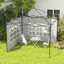 Alternative view of Gazebo Side Panels for 3 x 3m or 3x6m Gazebo Canopy, 2 Pack, Green