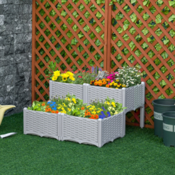 Alternative view of Set of 2 Raised Outdoor Garden Planter Box