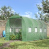 Polytunnel Walk-in Greenhouse with Zip Door and Windows - Image 2