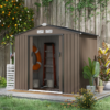 Lockable Garden Shed Large Patio Roofed Tool Metal Storage Sheds Box Khaki Lockable Garden Shed Large Patio Roofed Tool Metal Storage Sheds Box Khaki - Image 2