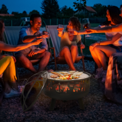 Alternative view of Outsunny 61.5cm 2-In-1 Outdoor Fire Pit & Firewood BBQ Garden Cooker Heater