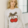 Ladies Bow Cherry Sweatshirt Ladies Bow Cherry Sweatshirt - Image 2