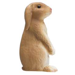 Alternative view of Rabbit Sitting Toy – Realistic Small Animal Figurine