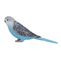 Alternative view of Blue Budgerigar Toy – Realistic Exotic Bird Figurine