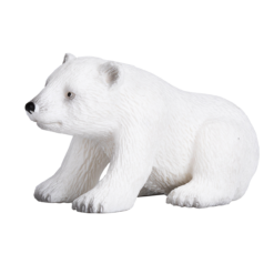 Alternative view of Polar Bear Cub Sitting Toy – Realistic Arctic Animal Figure