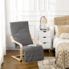 Lounge Chair Recliner Adjustable Footrest Home Dark Grey