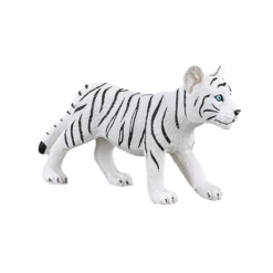 Alternative view of White Tiger Cub Standing Toy – Realistic Big Cat Figurine