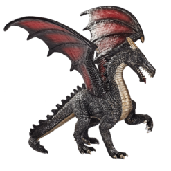 Alternative view of Steel Dragon Toy  Fantasy Mythical Creature Figure