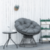 360??Swivel Rattan Papasan Moon Bowl Chair Round Outdoor Padded-Grey Outsunny 360??Swivel Rattan Papasan Moon Bowl Chair Round Outdoor Padded-Grey Outsunny
