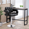 HOMCOM Adjustable Height Barstool Steel Pole PU Leather Bistro Home Kitchen HOMCOM Adjustable Height Barstool Steel Pole PU Leather Bistro Home Kitchen