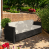 3 Seater Rattan Garden Sofa Black Outdoor Patio Wicker Weave Furniture Chair 3 Seater Rattan Garden Sofa Black Outdoor Patio Wicker Weave Furniture Chair
