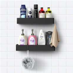 Alternative view of Set of 2 Black Shower Caddies