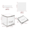 VINSANI GREY XMAS 64 BAUBLE DECORATIONS BOX 0000503