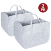 VINSANI 2pk Storage Baskets Light Grey 0000509 VINSANI 2pk Storage Baskets Light Grey 0000509