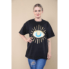 Ladies Oversized Sequin Eye Printed Short Sleeve T-Shirt Ladies Oversized Sequin Eye Printed Short Sleeve T-Shirt - Image 5