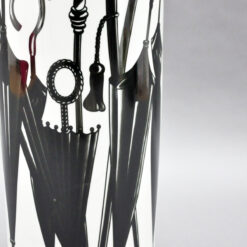 Alternative view of 18 Inch Round Black and White Umbrella Stand